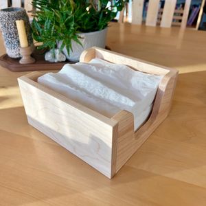 Rustic wooden napkin holder handcrafted dining table accessory stylish <b>kitchen</b> organizer home <b>decor</b> gift <b>item</b> - Product Image 3