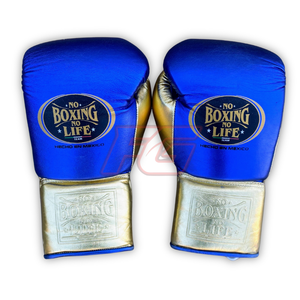 Gants d'entraînement et de sparring professionnels pour adultes, personnalisables, en cuir de vachette respirant et anti-humidité, avec fermeture à lacets, « No Boxing No Life » - Product Image 2