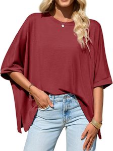 เสื้อยืดครอปตัวใหญ่ คอกลม แขนสั้น ผู้หญิง ผ้าฝ้าย 100% สีพื้น ทรงหลวม ผ้าถัก สวมใส่สบายๆ สำหรับฤดูใบไม้ผลิและฤดูร้อน - Product Image 3