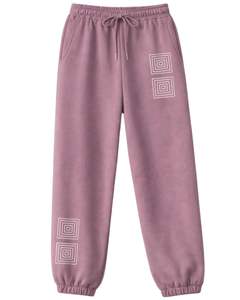 Ensemble sweat à capuche et pantalon de jogging imprimé rose poudré pour femme, pull molletonné avec pantalon assorti, tenue décontractée d'hiver - Product Image 4