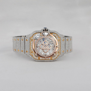 Premium Luxury Moissanite <b>Diamond</b> Bracelet <b>Watch</b> Men Full Stone Setting <b>Watch</b> - Product Image 1