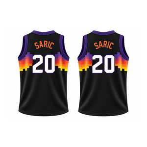 Maillot de basketball pour homme Blanc Rouge Noir 0 Sublimé Col en V Sans manches Maille Coupe athlétique Toutes saisons - Product Image 4