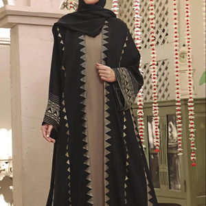 Ropa Islámica de Lujo, Abaya Larga Transpirable de Crepé Jazz, Conjunto de Túnica Maxi para Mujer, Bordado con Piedras/Cuentas para Oración - Product Image 1