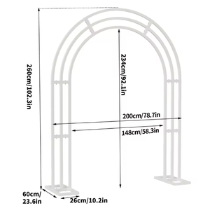 Modern Outdoor Garden <b>Arch</b> Trellis Metal Wedding Arbor Climbing Plant Support <b>Decorative</b> Patio Entrance Frame - Product Image 5