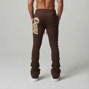 Pantalones de chándal apilados de corte ajustado para hombre, pantalones de chándal apilados de invierno para hombre, pantalones apilados de invierno para hombre - Product Image 2