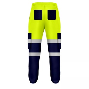Pantalon de sécurité pour hommes, style tendance, réfléchissant, haute visibilité, imperméable, ignifuge, en polyester, logo personnalisable, plusieurs options - Product Image 2