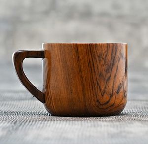 Tasses en bois de style campagnard, faites à la main, en bois naturel, rustiques, réutilisables, pour café, thé, vaisselle de cuisine et de salle à manger - Product Image 4