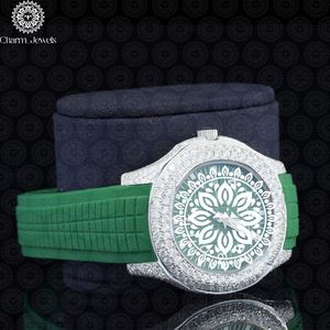 Charm_Jewels Luxury Women's Stainless Steel <b>Watch</b> 38mm Round Analog Quartz Green Silicone Band Luminous Fashion Design - Product Image 4