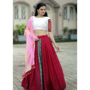 LIVEWEAR Traditional Designer White Lehenga Choli 9500g - Product Image 2