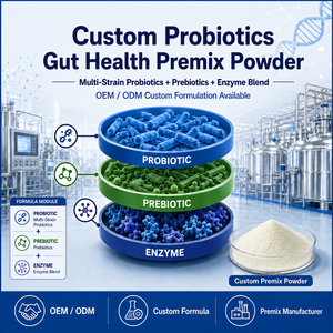 Probióticos Liofilizados en Polvo Personalizados al por Mayor (OEM), 4 Cepas, Enzimas Digestivas, Prebióticos <span class=keywords><strong>para</strong></span> Cápsulas y Sobres - Product Image 2