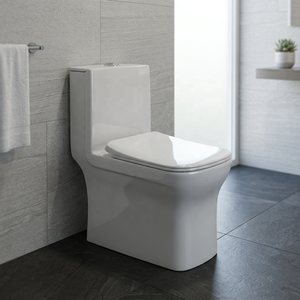 Inodoro de cerámica de una pieza Vistaar Luxury con sistema de descarga por arrastre para proyectos de baños en edificios comerciales - Product Image 5