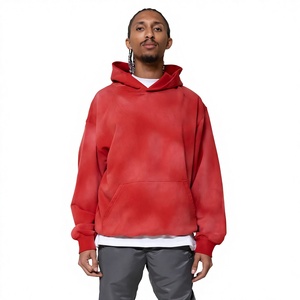 Men Trendy Sun Faded Hoodie 350GSM Fleece Pullover Sweatshirt Street Style OEM Private Label Custom Factory Manufacturer Wear - Product Image 1