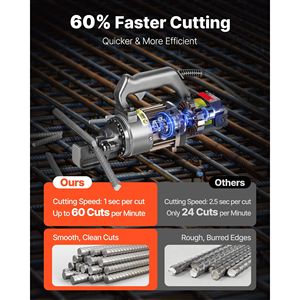 Tagliabarre Elettrico Idraulico Portatile ad Alta Potenza 1000W # Tagliabarre 5 in 1 da 5/8 Pollici (4,16 mm) con Taglio in 2 Secondi, Nuovo Motore - Product Image 2