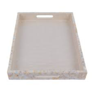 Handmade Rectangular Mother Of Pearl Inlay Serving <b>Tray</b> Luxury White Shell Decorative <b>Tray</b> Home Decor Eco-Friendly Mop Platter - Product Image 3