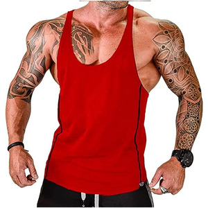 Débardeur de sport léger pour homme en polyester/coton respirant à col ras du cou pour l'entraînement en salle de sport - Product Image 5