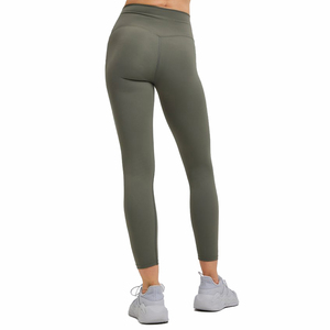 Custom Female Gym <b>Leggings</b> <b>Pockets</b> High Waist Sports Yoga Pants Deep Wine Red Workout Tights Elastic Sportswear Supplier - Product Image 4