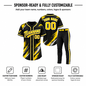 Conjunto de Camiseta de Béisbol de Alta Calidad para Adultos, Manga Corta, Impresión Sublimada, Absorbe la Humedad, 100% Poliéster, Nombre y Número del Equipo - Product Image 2