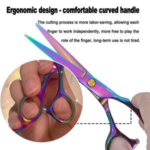 New Hair Cutting <b>Scissors</b> & Thinning <b>Scissors</b> Salon Barber <b>Scissors</b> Kit Stainless for Layering Sharp Blade Tip Salon - Product Image 3
