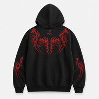 Sweat-shirt à capuche zippé sur mesure de haute qualité, imprimé gothique, style streetwear Y2K, motif tribal, sweat-shirt zippé intégral, sweat-shirt en coton surdimensionné pour homme