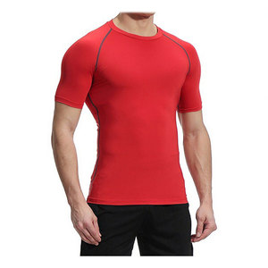T-shirts personnalisés pour hommes en gros – Maillot de sport décontracté à col rond et manches courtes, grande taille, pour entraînement et fitness - Product Image 3