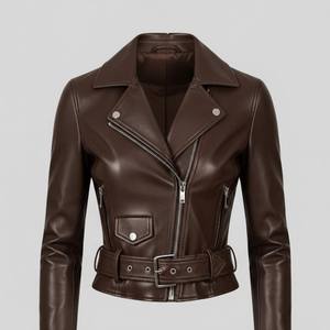 Veste en cuir pour femmes, vêtements d'extérieur, mode hiver, vêtements en cuir pour femmes, veste d'hiver - Product Image 1