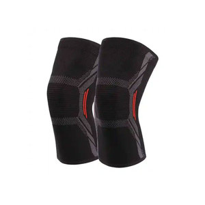 Geometric Pattern Knee Sleeve Elastic Compression Support <b>Brace</b> for <b>Men</b> Blue Black Orange Design - Product Image 5