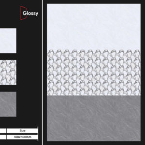 Azulejos de porcelana modernos y brillantes de 30x60 cm (300x600 mm) diseñados para paredes y suelos interiores luminosos, ofrecen una estructura duradera. - Product Image 1