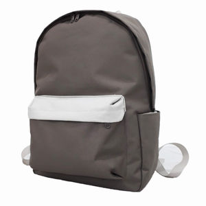 Mochila escolar moderna gris y blanca para adolescentes, tela duradera de alta densidad, compartimento interno acolchado para estudiantes. - Product Image 1