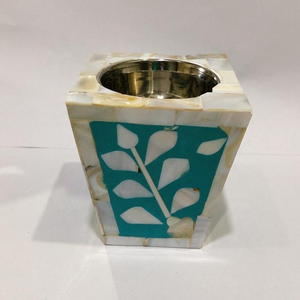Quemador de incienso cuadrado indio con incrustaciones de hueso Mubkhar, soporte de incienso Bakhoor de moda para decoración del hogar para bodas - Product Image 4