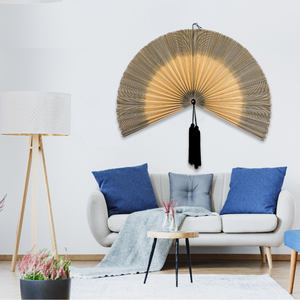 Décoration murale en bambou de style Japandi, éventail mural tissé, éventail mural en bambou fabriqué au Vietnam par KingCraftViet - Product Image 4