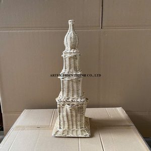New Arrival Natural <b>Rattan</b> Pagoda Decorative Ornament for Home Decor Wicker Style OEM Manufacturer - Product Image 4