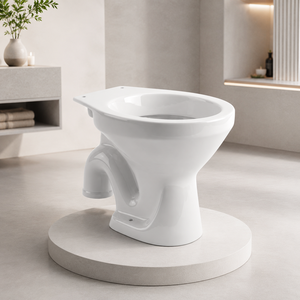 WC monobloc en céramique EWC avec siphon en S, réservoir encastré, fonction anti-odeur, chasse d'eau à fermeture lente, design moderne pour hôpitaux, villas et hôtels - Product Image 4