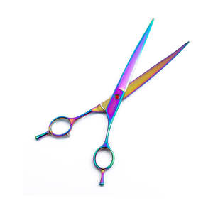 Ciseaux à cheveux professionnels multicolores, nouveau style, extra-affûtés, en acier inoxydable de qualité supérieure, ciseaux de barbier, poignée durable - Product Image 5