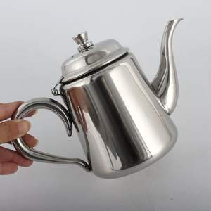 Tetera de café de acero inoxidable con pico de cisne y tapa, para verter sobre, servidor de preparación de café/barista de metal - Product Image 2