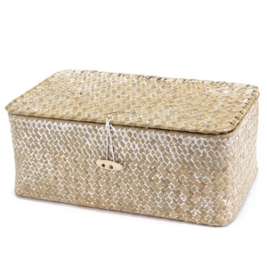 Boîtes à bijoux multifonctions en jonc de mer pour la décoration et l'organisation, boîte en raphia naturel de qualité supérieure - Product Image 6
