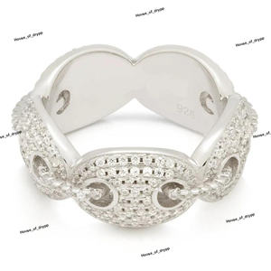 925 Silver Hip Hop Round <b>Ring</b> Trendy Round <b>Moissanite</b> <b>Ring</b> Rapper Style <b>Moissanite</b> Diamond <b>Ring</b> for Unisex - Product Image 3