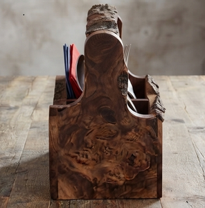 Organisateur de rangement rustique le plus vendu avec séparateurs robustes pour couverts, condiments et vaisselle de fête - Product Image 4