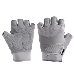 <b>Half</b> Finger Fitness Gloves Mesh Breathable Non <b>Slip</b> Adjustable Wrist Strap Gym Weight Lifting Unisex Non-<b>Slip</b> Finger Save Gloves - Product Image 5