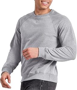 Mens Performance Sweatshirt Athletic <b>Moisture</b> Wicking Fabric Custom Team Logo Gym Crewneck Bulk - Product Image 3