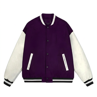 Veste varsity noire pour homme, couleur unie, col rabattu, boutons sur le devant, coupe régulière, style décontracté, vêtement d'automne, matière polyester