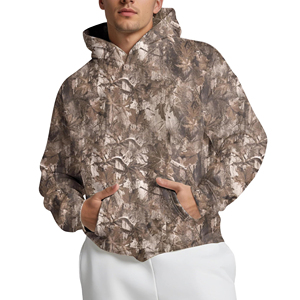 Black Camo <b>Hoodie</b> Wholesale Small Batch Men Patchwork Drop Shoulder Long Sleeve <b>Sherpa</b> <b>Lined</b> Camping Sports Streetwear <b>Hoodie</b> - Product Image 4