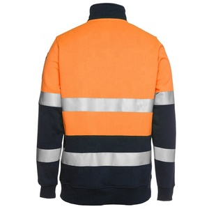 Sudadera de Trabajo de Alta Visibilidad con Cierre de 1/4, Cinta Reflectante, Uniforme de Alta Visibilidad - Product Image 2