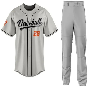 Professional <b>Baseball</b> Uniform Custom Jersey Pants <b>Set</b> Breathable Mesh Fabric Lightweight Quick Dry Durable Team Sportswear - Product Image 2