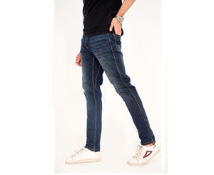 Custom High Street Men's Stretch Denim <b>Jeans</b> Latest Design Plus Size Breathable Comfortable Lightweight Garment Dyed Straight - Product Image 2