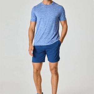 Conjunto Deportivo TriPro para Hombre, Camiseta Deportiva de Cuello Redondo, Secado Rápido, Transpirable, Poliéster/Spandex, Pantalones Cortos, Ropa Deportiva Tejida para Correr, Verano - Product Image 4