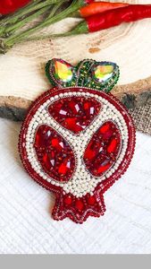 Handmade Embroidery Beaded Brooch with Intricate Beadwork Elegant Fashion Pin - Product Image 6