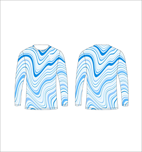 เสื้อยืดแขนยาวลายพรางสีดำขาวสำหรับผู้ชาย ลายหินอ่อนแบบนามธรรม คอกลม เสื้อยืดลำลอง สตรีทแวร์ เสื้อสำหรับออกกำลังกาย - Product Image 6