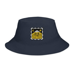 Unisex Black Bucket <b>Hat</b> With Embroidered Cycling Mountain Logo Front Panel Casual Wear Spring Summer Adult - Product Image 4