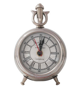 Elegant antique inspired metal table <b>clock</b> suitable for bookshelf office cabin or side table decor - Product Image 5