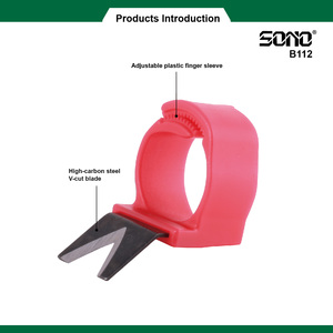 Couteau de coupe de corde SONO B112 moderne, ergonomique, industriel, à lame en V pour le doigt, en acier à haute teneur en carbone, outils de jardinage manuels - Product Image 2